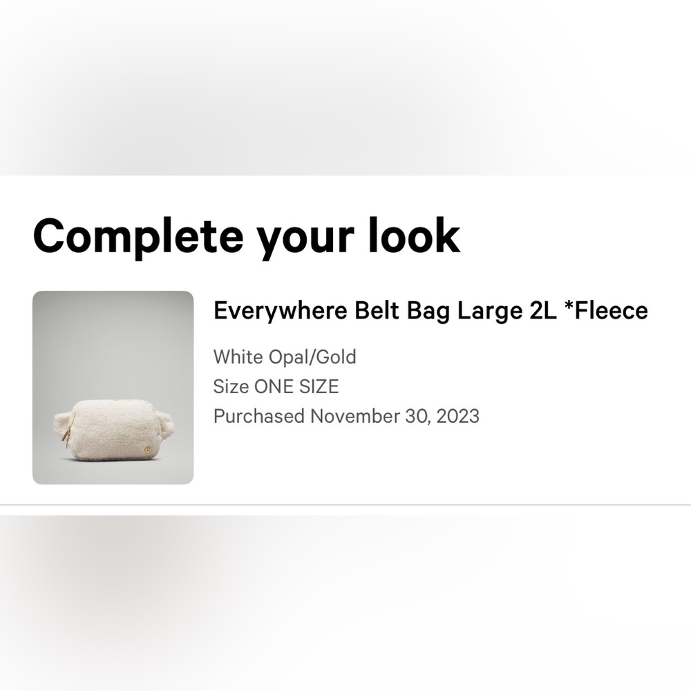 Lululemon fleece belt bag